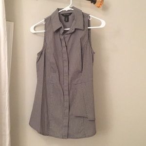 White House Black Market sleeveless peplum blouse